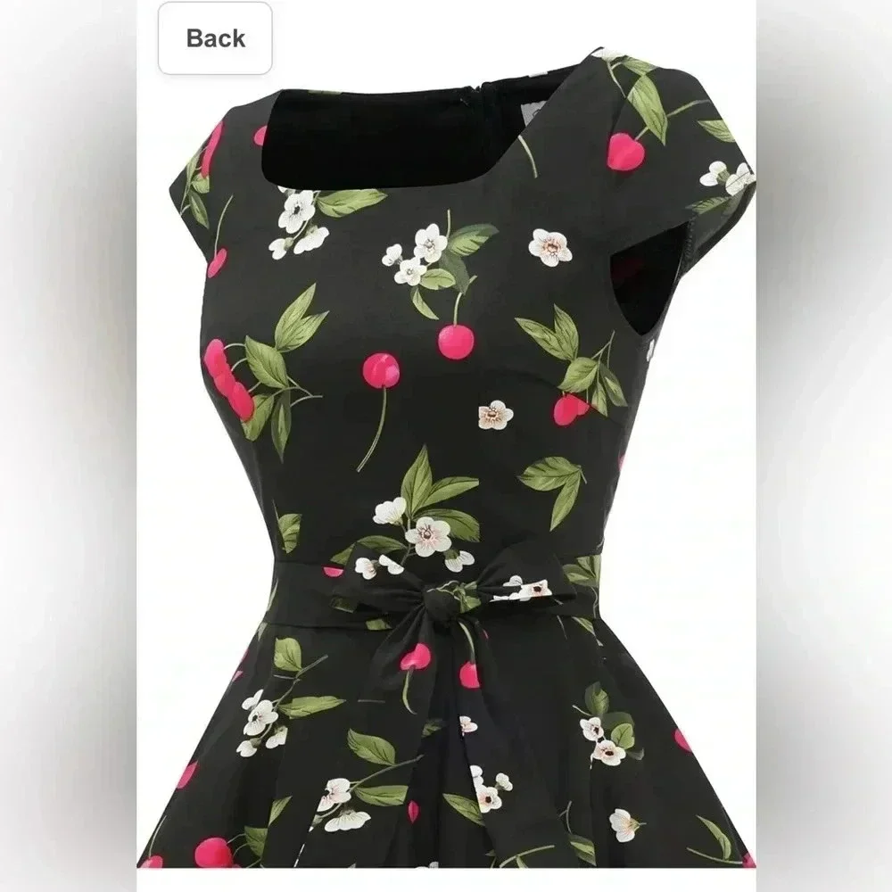 Bbonlinedress cotton cocktail dress Sz L NWOT #004 - Picture 4 of 7